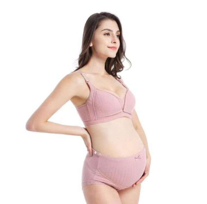 Maternity Underwear and Bra Set of 3 Women Cotton Underwear Set