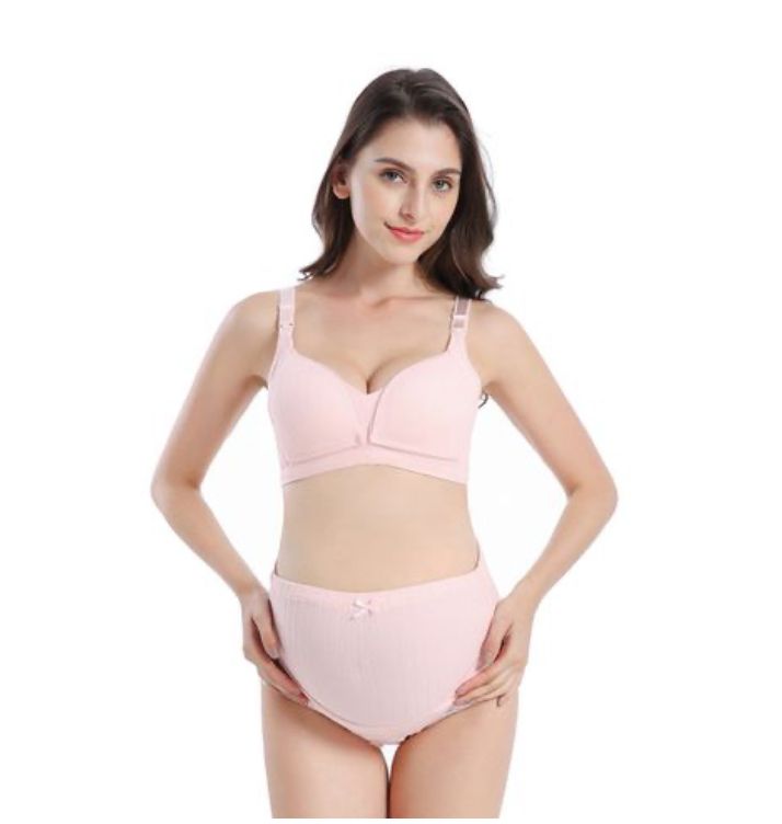 Maternity Underwear and Bra Set of 3 Women Cotton Underwear Set