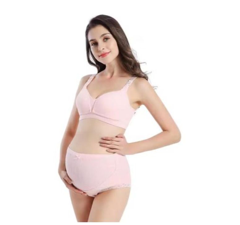 Maternity Underwear and Bra Set of 3 Women Cotton Underwear Set