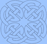 Celtic knot 2 14 x 14 blue fabric