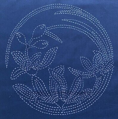 Ylang Ylang 14 x 14 blue fabric