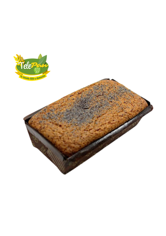 Bizcocho integral de naranja con amapola, 280 gr