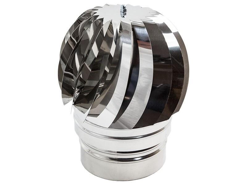 ASPIRATORE EOLICO INOX 304 CUSCINETTO BAGNO OLIO 6/10 MM SPESSORE