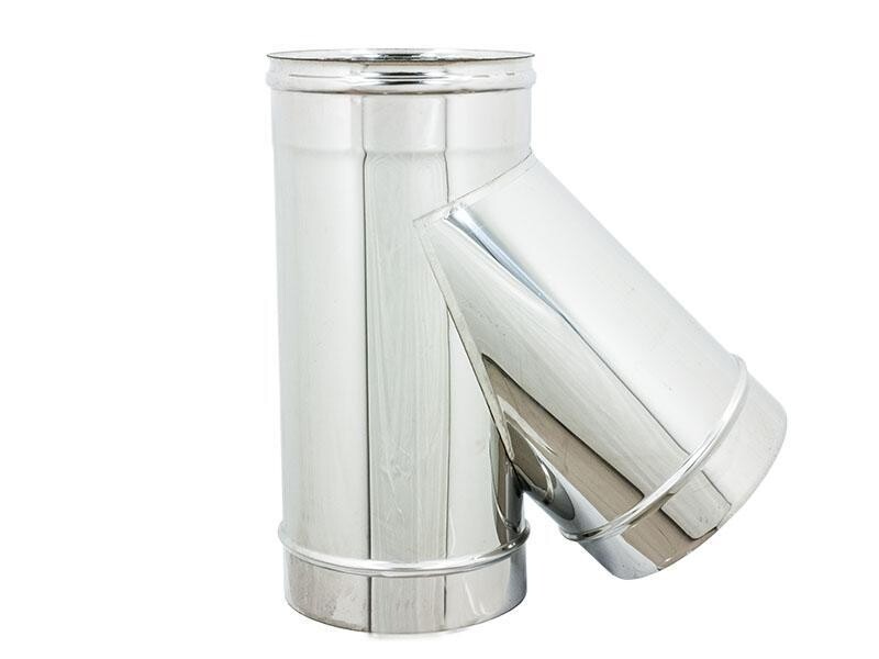 BRACA INOX 135 GRADI INOX GRADI AISI 304 DERIVAZIONE 45 GRADI