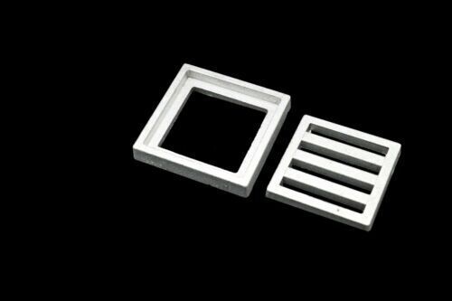 GRIGLIA ALLUMINIO PRESSOFUSO TERRAZZI CON TELAIO MODELLO RIGATO 10X10 H 1,5 CM