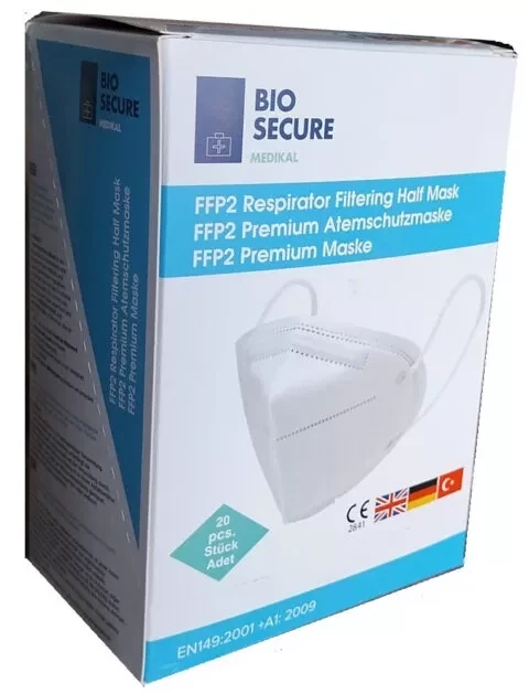 MASCHERINA FFP2 CE EN149:2001+A1:2009 X 20 PEZZI