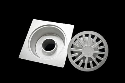 CHIUSINO SIFONATO ALLUMINIO INODORE CM 25X25XH13 SCARICO 80MM