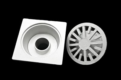 CHIUSINO SIFONATO ALLUMINIO INODORE CM 15X15XH8 SCARICO 50MM