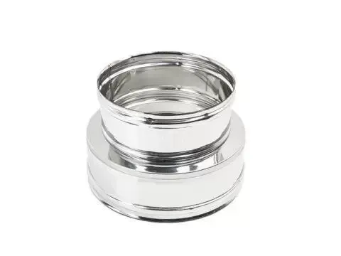 RACCORDO DA MONO PARETE A DOPPIA PARETE INOX COIBENTATO CON LANA DI ROCCIA