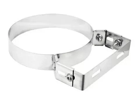 COLLARE PESANTE PER CANNE FUMARIE INOX DOPPIA PARETE SISTEMA REGOLABILE