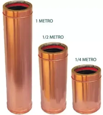 TUBO DOPPIA PARETE ESTERNO RAME COIBENTATO CON LANA DI ROCCIA