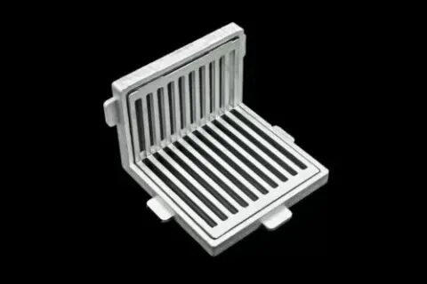 GRIGLIA ALLUMINIO PRESSOFUSO TERRAZZI TELAIO MODELLO RIGATO ANGOLARE