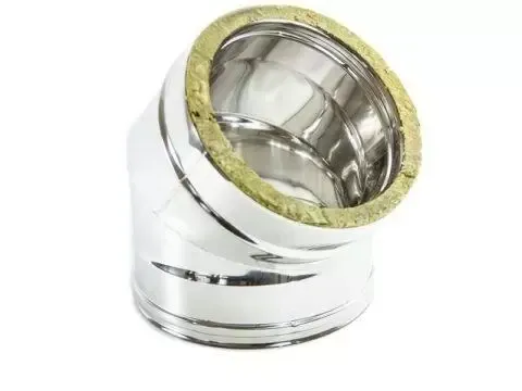 CURVA DOPPIA PARETE INOX COIBENTATA CON LANA DI ROCCIA