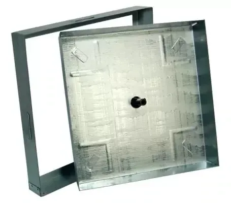 SIGILLI IN LAMIERA ZINCATA PORTA PAVIMENTO PER COPERCHI A SCOMPARSA