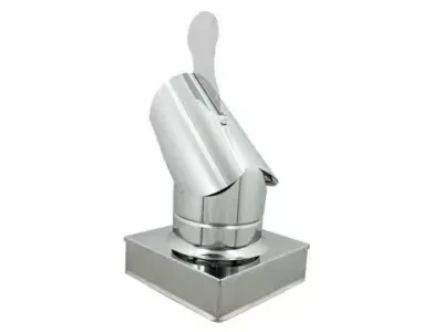 GALLETTO GIREVOLE ACCIAIO INOX AISI 304 BASE QUADRA-RETTANGOLARE