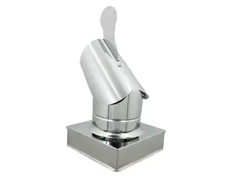 GALLETTO GIREVOLE ACCIAIO INOX AISI 304 BASE QUADRA-RETTANGOLARE
