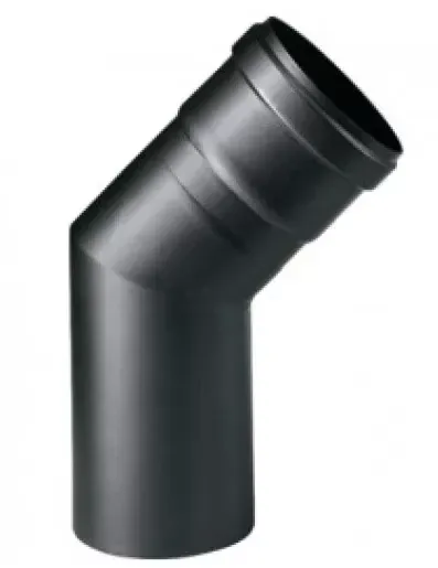 CURVA ACCIAIO NERO PELLET 45°