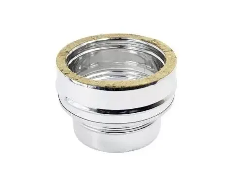 RACCORDO DA MONO PARETE A DOPPIA PARETE INOX COIBENTATO CON LANA DI ROCCIA