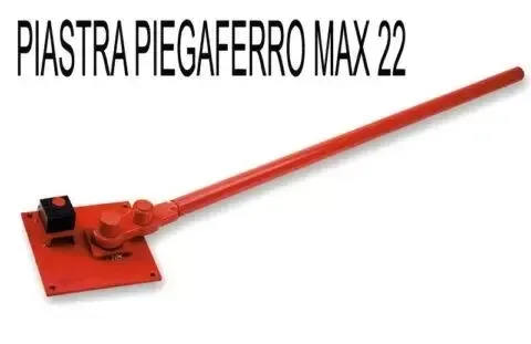 PIASTRA PIEGAFERRO CON MANICO MAX 24 MM