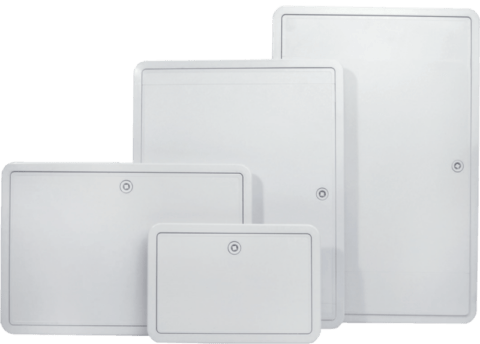 SPORTELLI IN ABS UNIVERSALI COLORE RAL9006 GRIGIO CHIARO