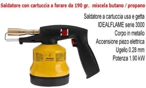 LAMPADA PER SALDARE CON ACCENSIONE PIEZOELETTRICA