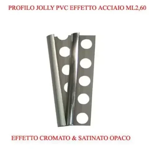 PROFILO JOLLY IN PVC EFFETTO ACCIAIO