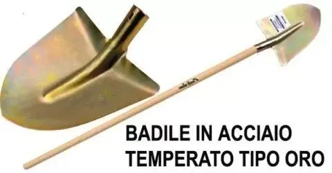 BADILE IN ACCIAIO TEMPERATO COLOR ORO