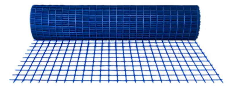 RETE PER MASSETTI IN FIBRA DI VETRO COLORE BLU ROTOLO DA 50 METRI QUADRI