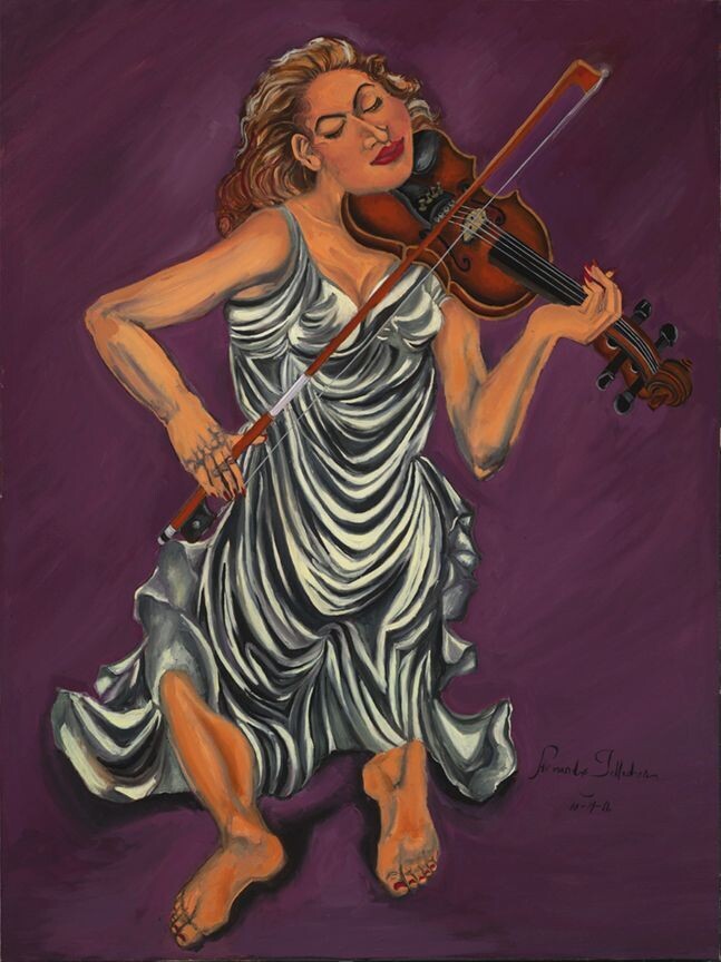 Woman Playing The Violin to Gypsy