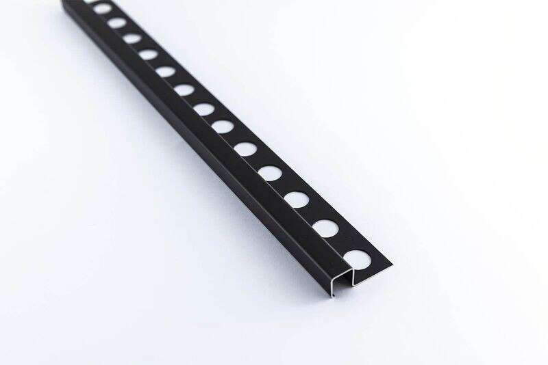 Listelo de aluminio negro mate