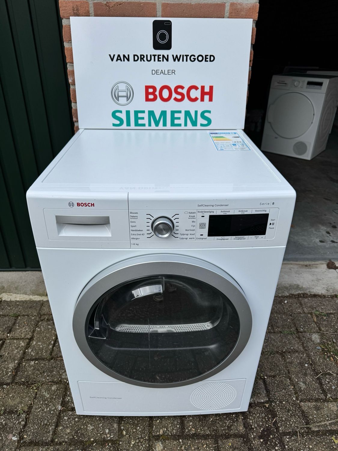 Bosch serie 8  8kg warmtepompdroger A+++