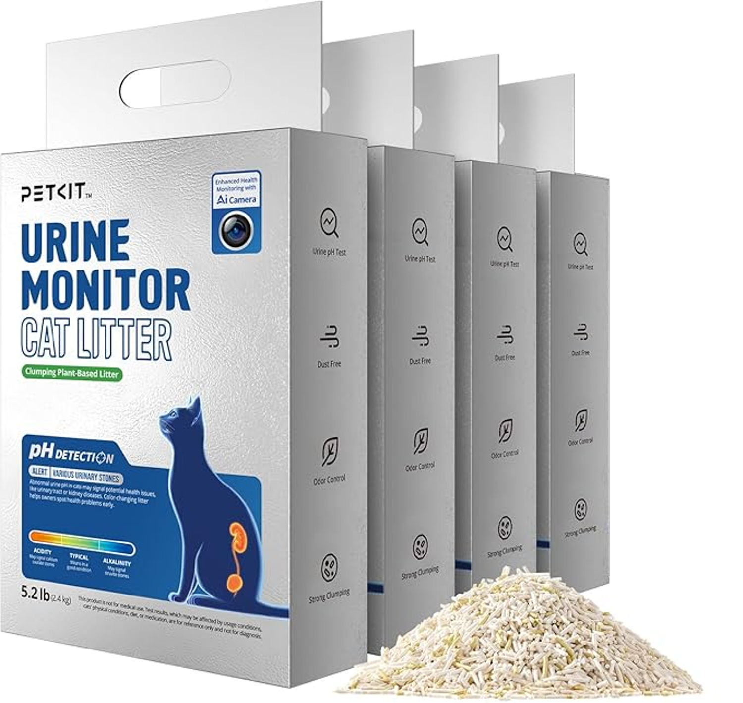 Arena para gatos con monitor de orina