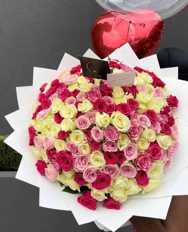 Ceries Pink and White Roses