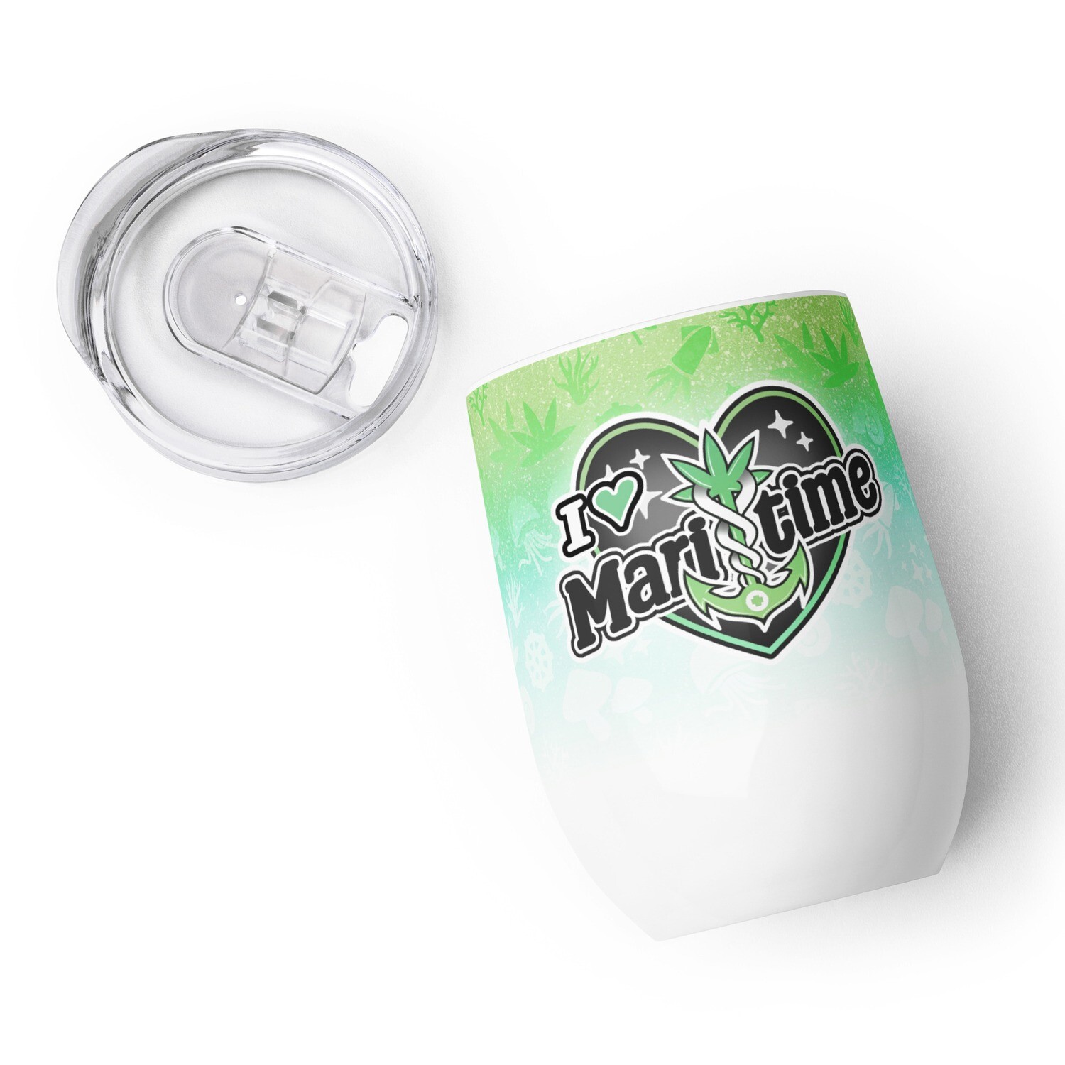 Maritime Green Heart Wine Tumbler