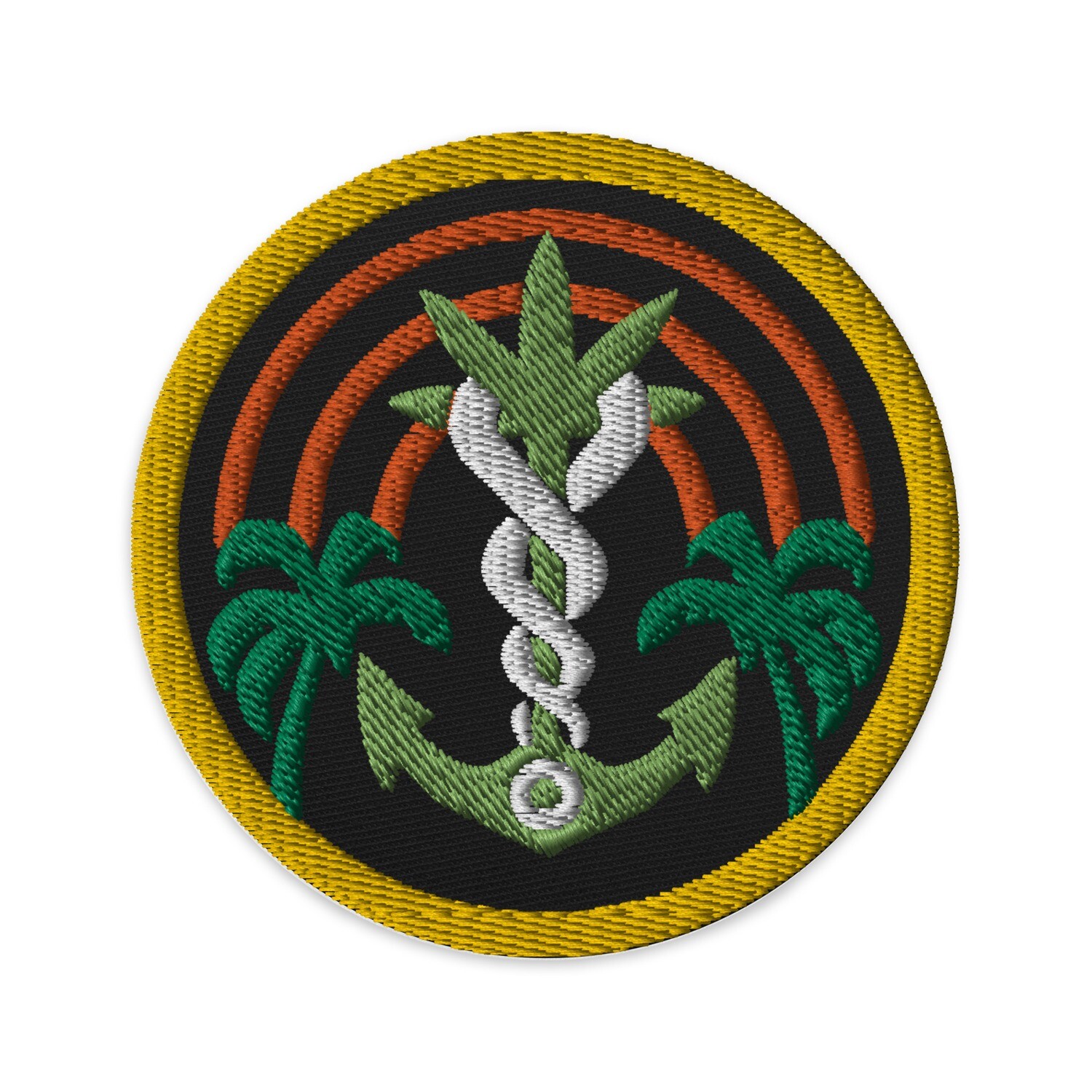 Maritime Sunset Palms Embroidered Patch