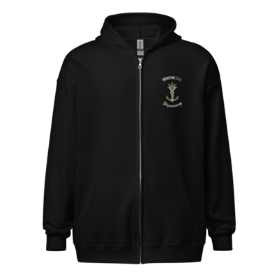 Maritime Embroidered Zip Hoodie
