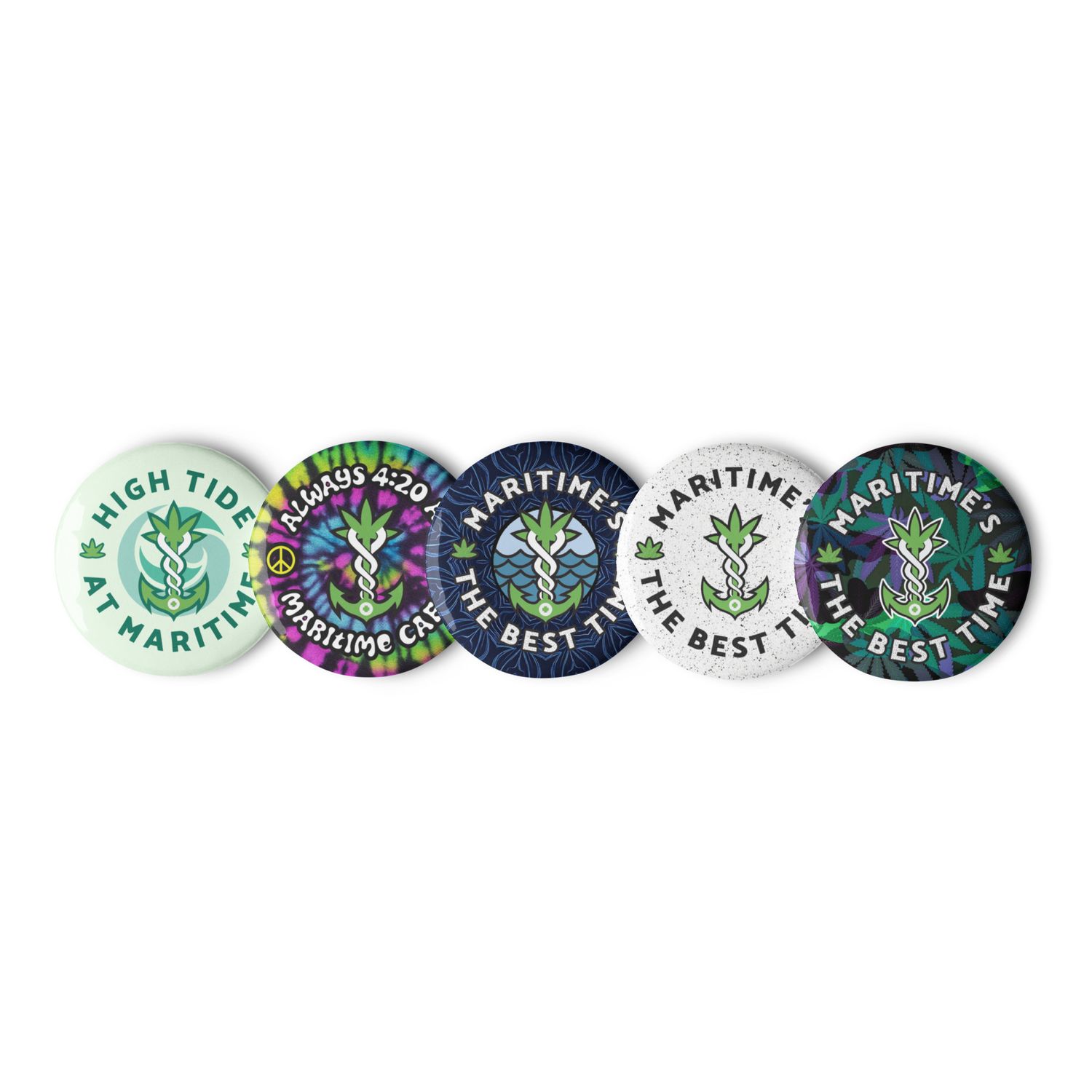 Maritime Cafe Button Pin Set
