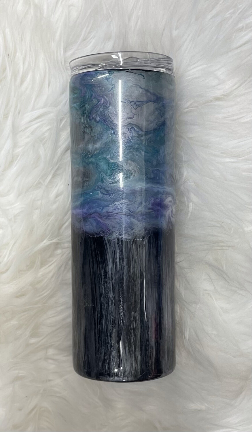 20 oz Skinny Wood grain Ink Swirl