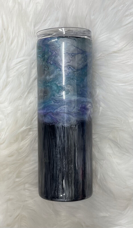 20 oz Skinny Wood grain Ink Swirl