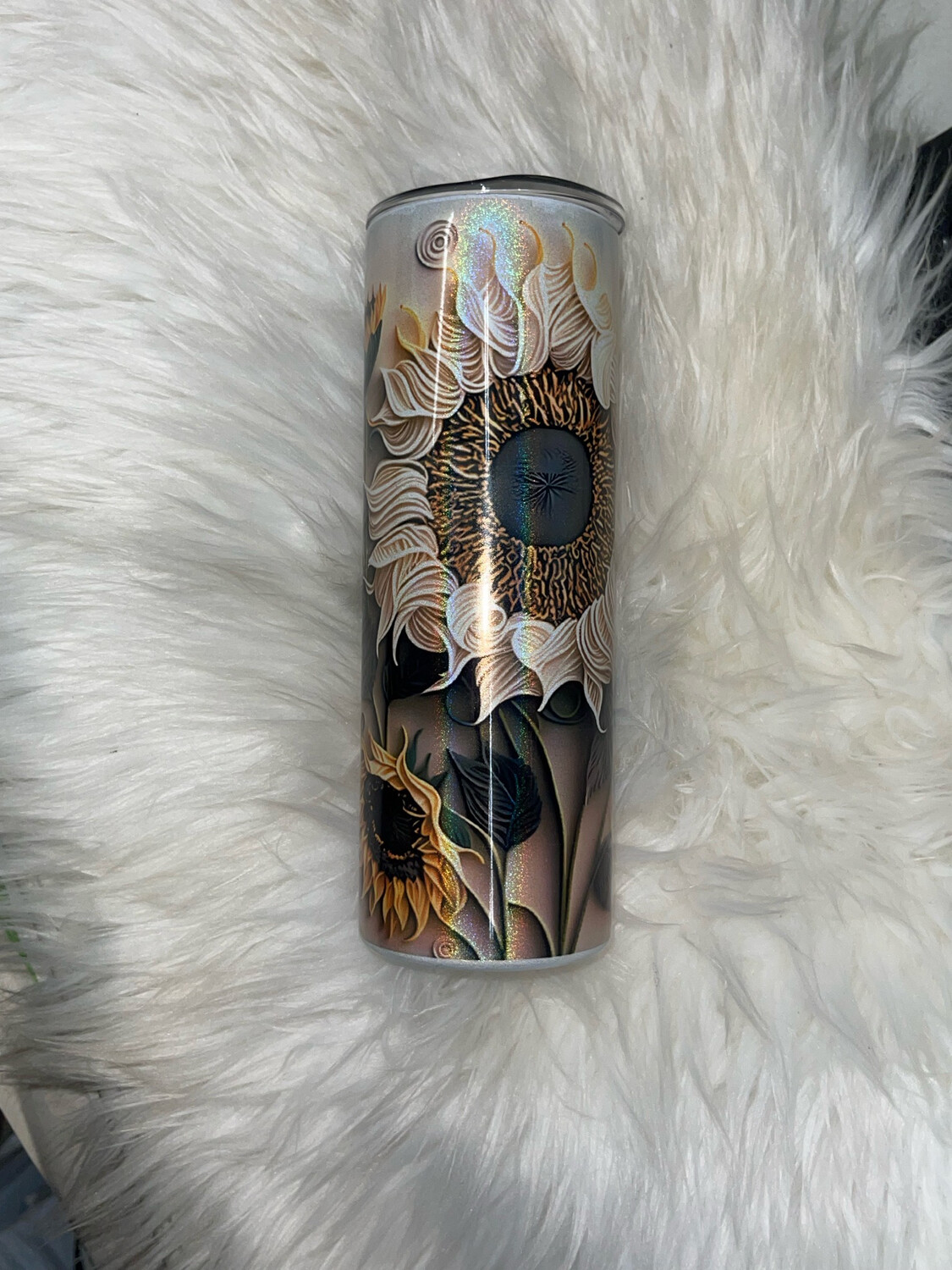 3D Sunflower, 20 Ounce Sublimation Tumbler