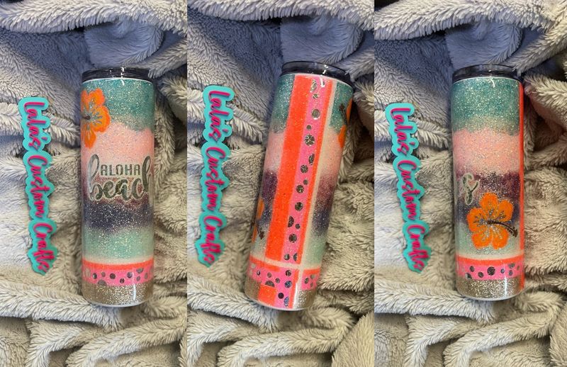 30 oz Epoxied Tumbler Aloha Beaches