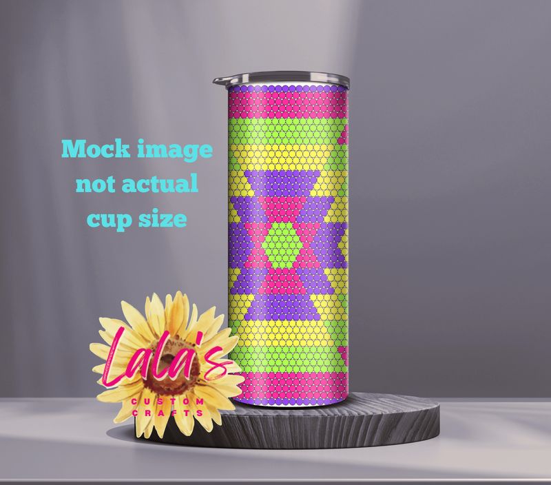 20 oz Skinny Straight ss20 Diamond Southwestern rhinestone template