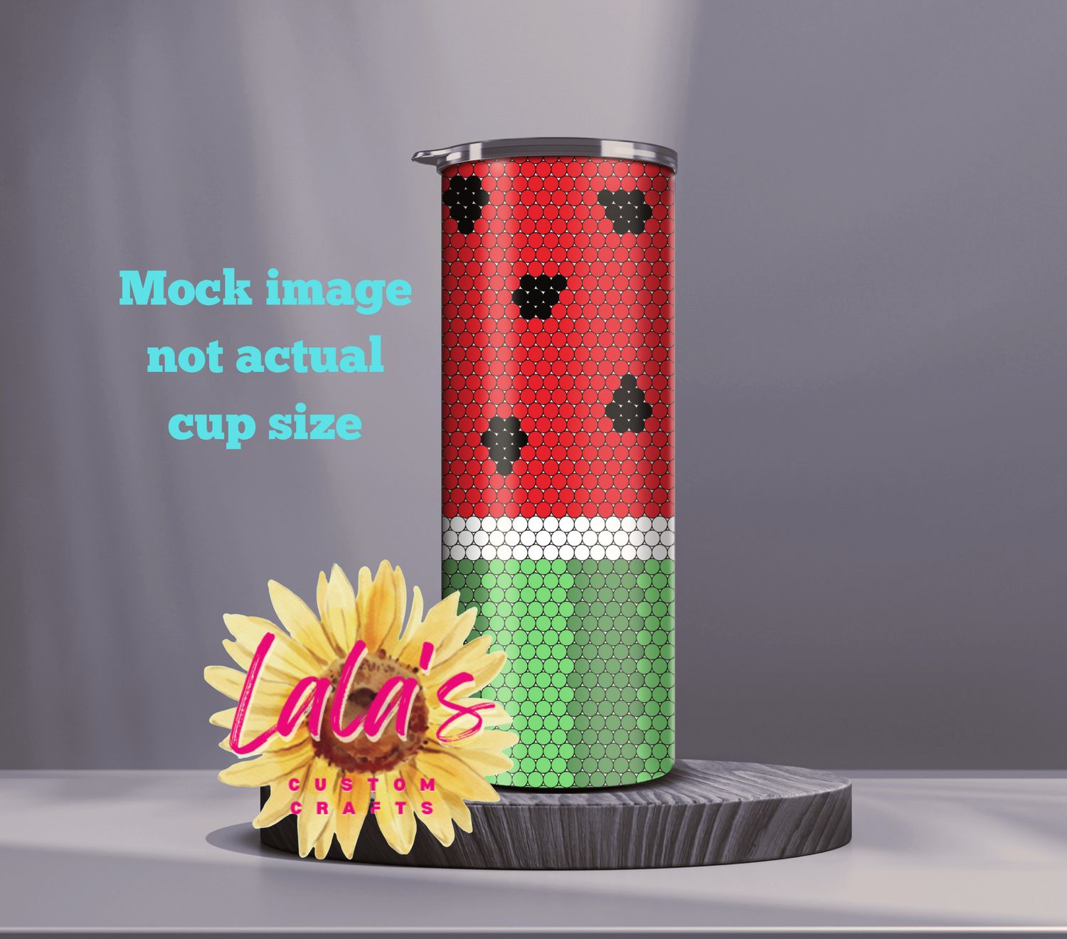 20 oz Straight Watermelon rhinestone template