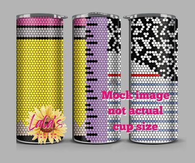 School Days 20 oz Straight ss16 Rhinestone Tumbler Template