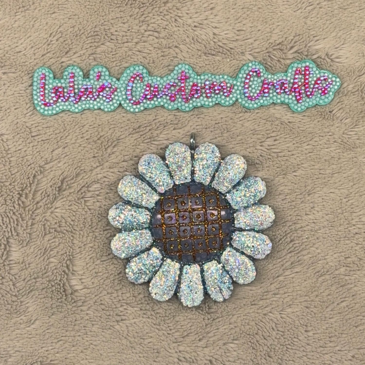 Blue Glitter Flower Gain Scent Freshie