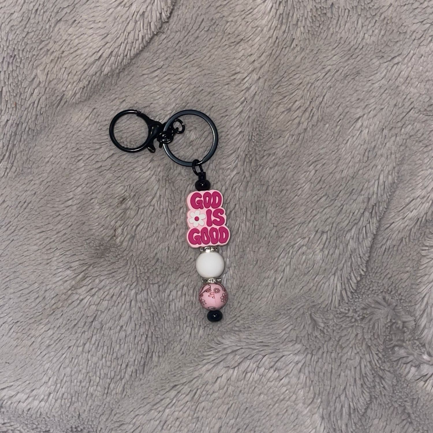 God Is Good With White In Hippie Themed Silicone Beads