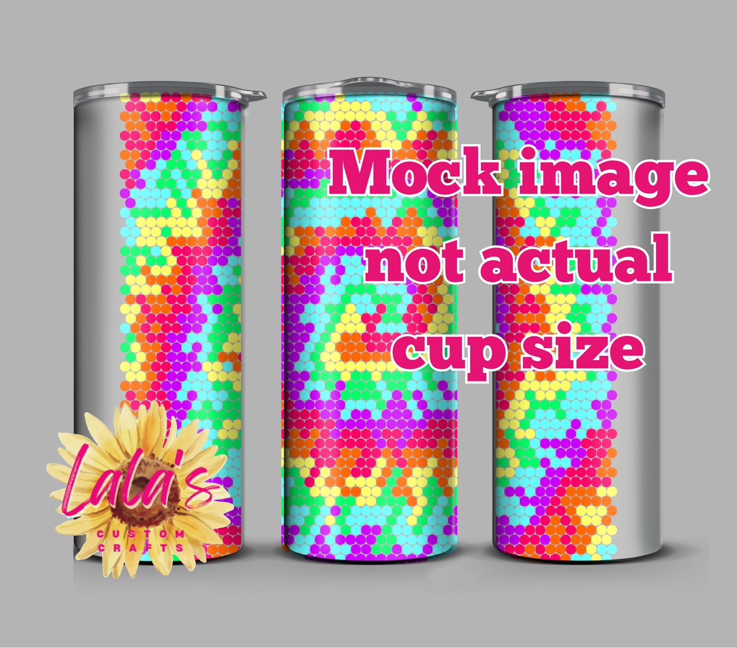 Neon Tie Dye 20 oz Skinny ss20 Rhinestones