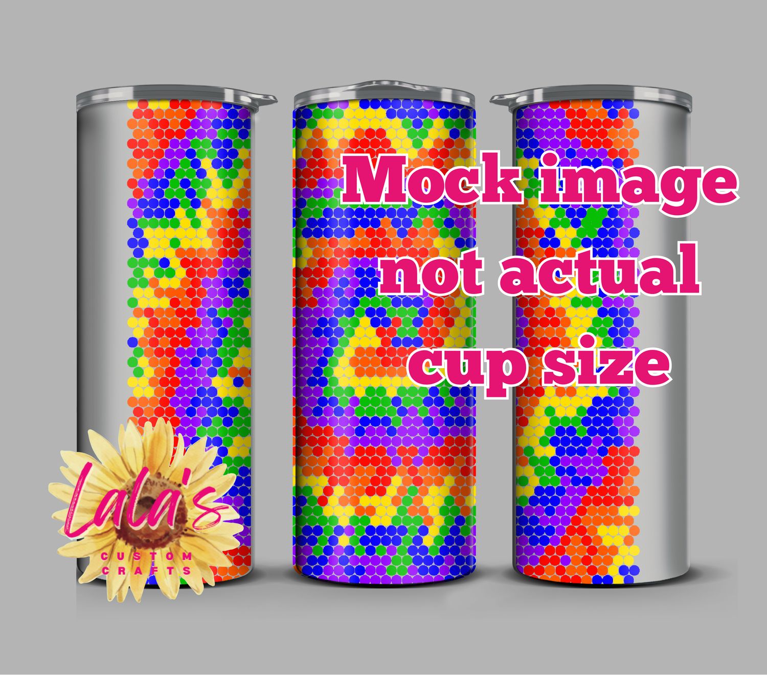 Rainbow Tie Dye 20 oz Skinny ss20 Rhinestones