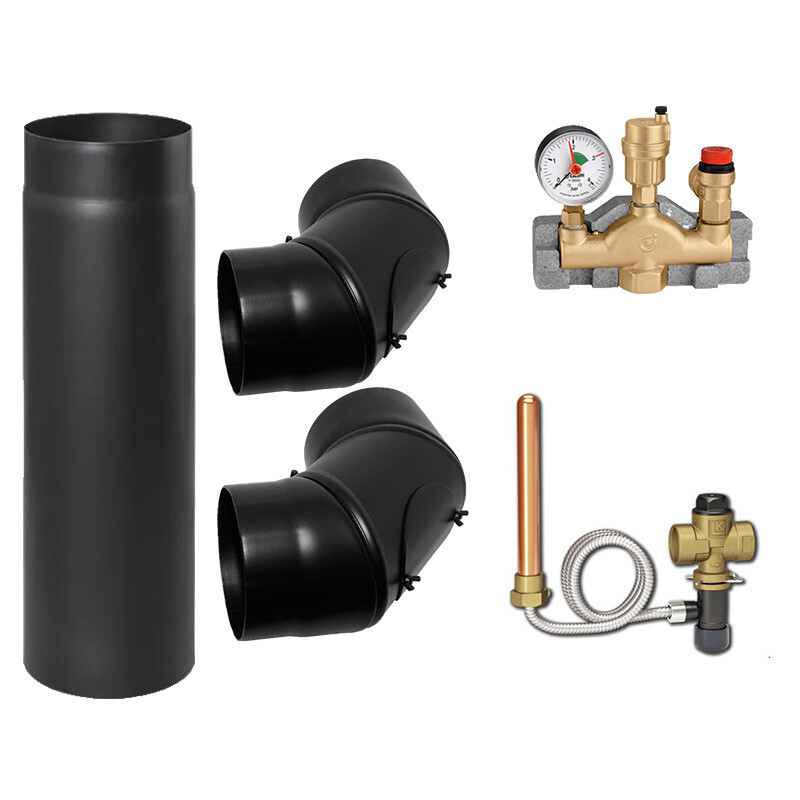 BULG Anschluss-Set für Kohlekessel / Pelletkessel mit Holzfach 3,9-40 KW