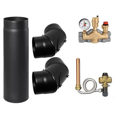 BULG Anschluss-Set für Kohlekessel / Pelletkessel mit Holzfach 3,9-40 KW